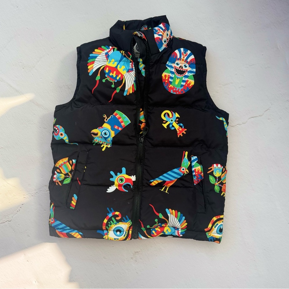 Kids Graphic Duck Down Puffer Vest